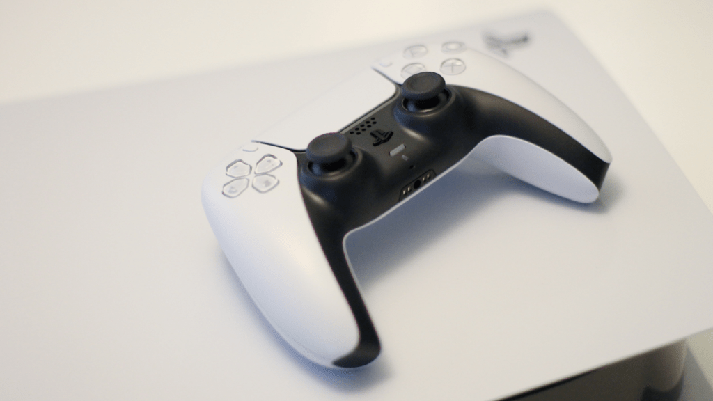 An example of compatible white gaming console