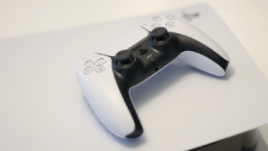 An example of compatible white gaming console