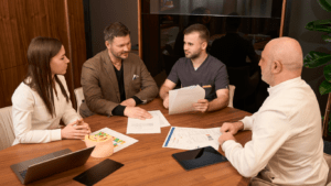 A group of people having a recommendation