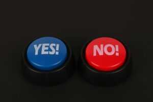 Big Bright Buttons on Black Surface