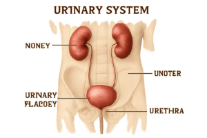 correctly label the following components of the urinary system.