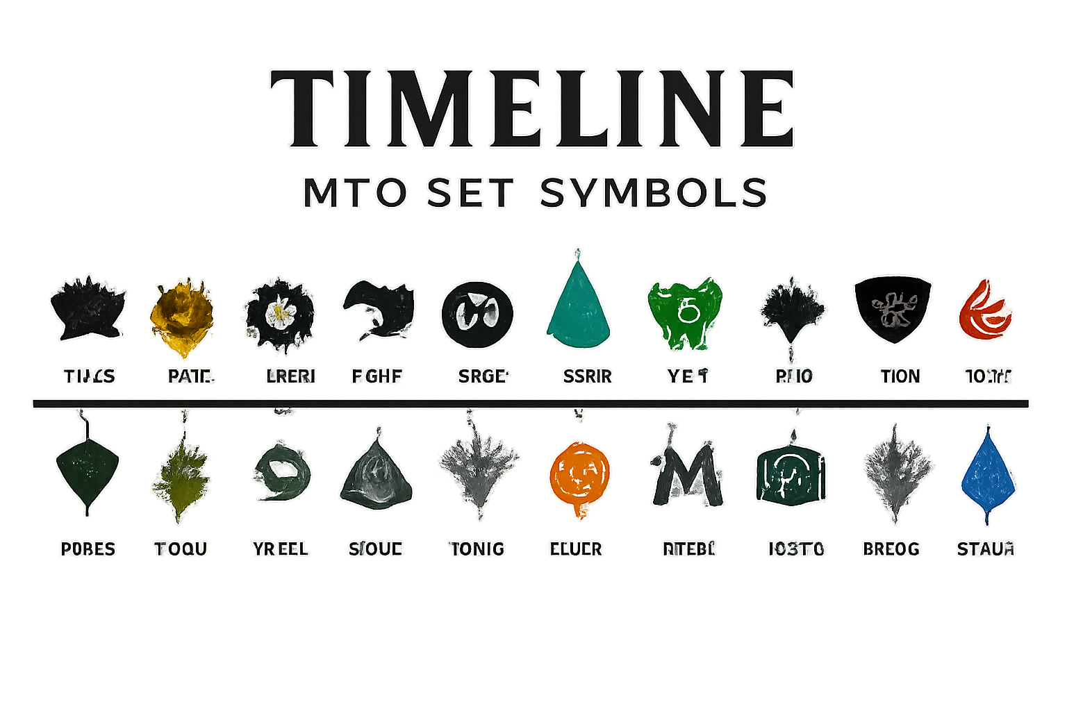 timeline printable chronological order mtg set symbols