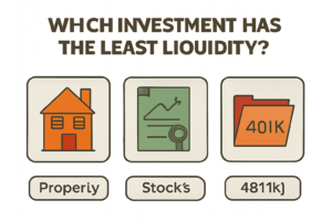 which investment has the least liquidity? propertystocksa savings accounta 401k
