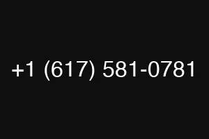 +1 (617) 581-0781